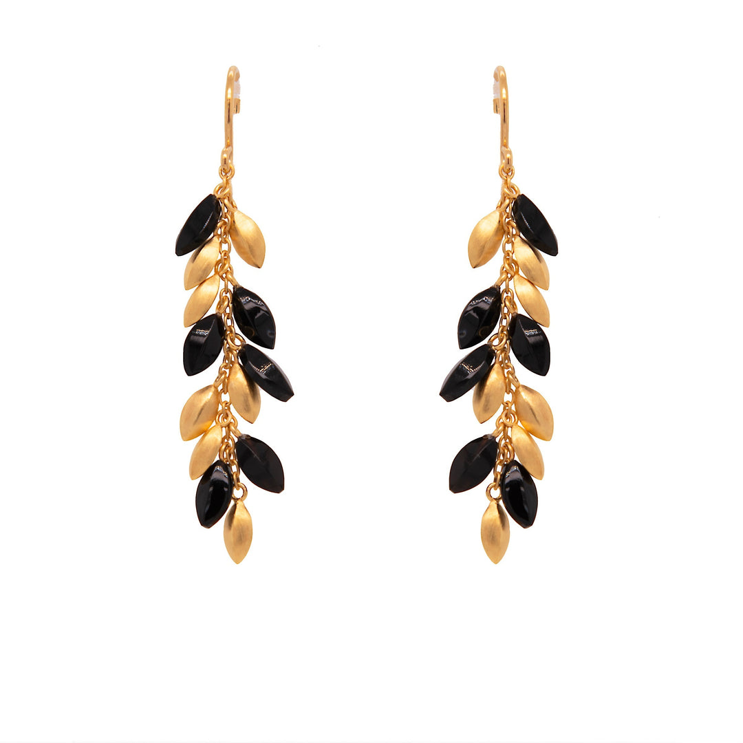 Bliss Long Bunch Earrings 24K Gold Vermeil