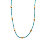 Load image into Gallery viewer, Bliss 2 mm Gemstone Necklace Collection in 24K Gold Vermeil