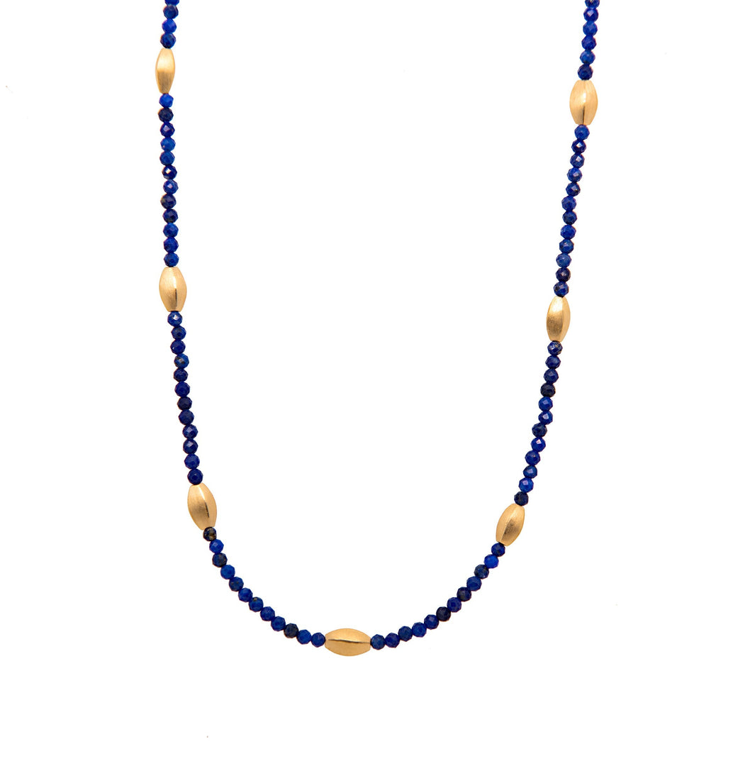 Bliss 2 mm Gemstone Necklace Collection in 24K Gold Vermeil