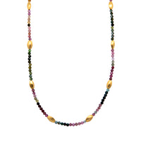 Bliss 2 mm Gemstone Necklace Collection in 24K Gold Vermeil