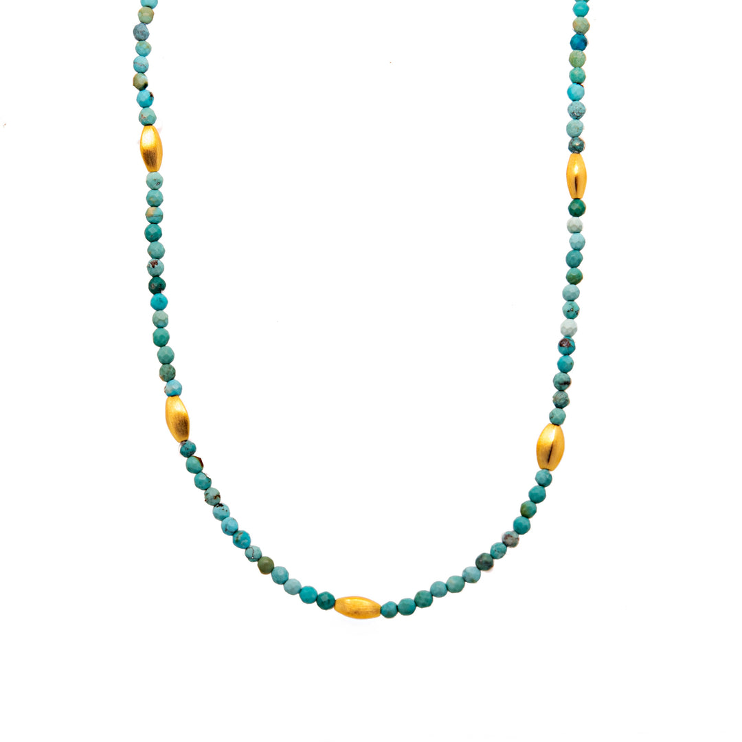 Bliss 2 mm Gemstone Necklace Collection in 24K Gold Vermeil