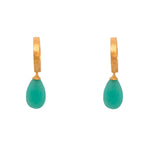 Load image into Gallery viewer, Huggie Round Hoop Drop Earrings 24K Fair Trade Gold Vermeil