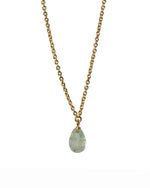 Load image into Gallery viewer, Faceted Drop and Coin Pendant Necklace in 24K Fair Trade Gold Vermeil