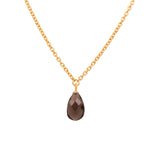Load image into Gallery viewer, Faceted Drop and Coin Pendant Necklace in 24K Fair Trade Gold Vermeil