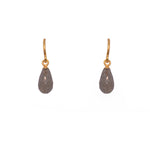 Load image into Gallery viewer, French Wire Earrings Faceted Briolette 24K Fair Trade Gold Vermeil