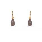 Load image into Gallery viewer, French Wire Earrings Faceted Briolette 24K Fair Trade Gold Vermeil Labradorite