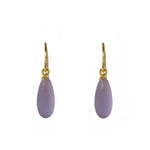 Load image into Gallery viewer, MATTE AMETHYST FRENCH WIRE EARRINGS FAIR TRADE 24K GOLD VERMEIL - Joyla Jewelry