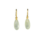 Load image into Gallery viewer, MATTE PREHNITE FRENCH WIRE EARRINGS FAIR TRADE 24K GOLD VERMEIL - Joyla Jewelry