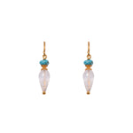 Load image into Gallery viewer, French Wire Teardrop Earrings Faceted 24K Fair Trade Gold Vermeil