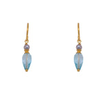Load image into Gallery viewer, French Wire Teardrop Earrings Faceted 24K Fair Trade Gold Vermeil