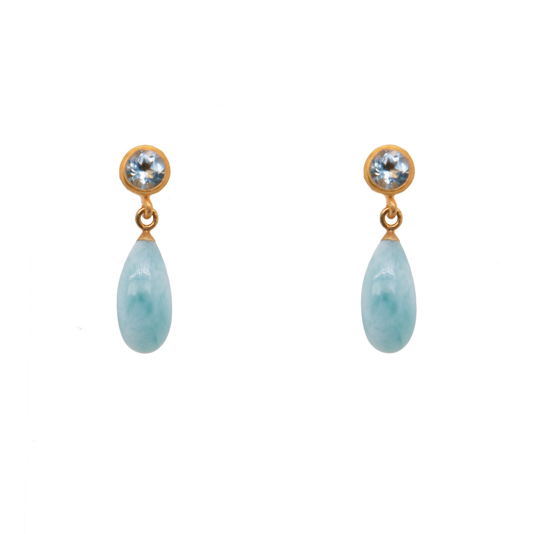 Drop and Stud Earrings Collection with Gemstone Variations Fair Trade 24K Gold Vermeil
