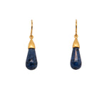 Load image into Gallery viewer, Cabochon Drop Earrings in 24K Gold Vermeil