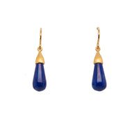 Cabochon Drop Earrings in 24K Gold Vermeil