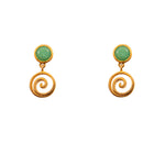 Load image into Gallery viewer, Gratitude Swirl Earrings 24K Gold Vermeil