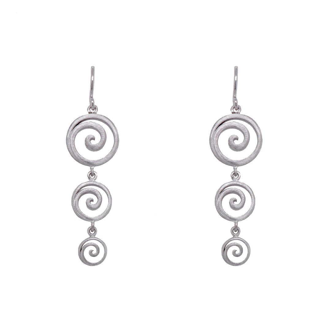 Sterling Silver Gratitude Earrings - Wave Style