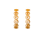 Load image into Gallery viewer, Gratitude Swirls Hoop Earrings 24K Gold Vermeil