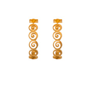 Gratitude Swirls Hoop Earrings 24K Gold Vermeil