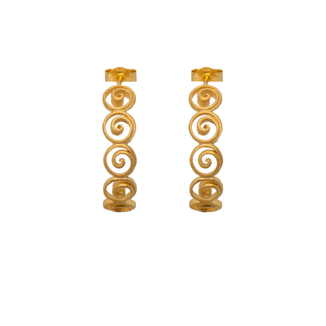 GRATITUDE SWIRL HOOP EARRINGS - Joyla Jewelry