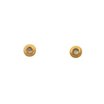 Load image into Gallery viewer, Gratitude Stone Swirl Post Earrings 24K Gold Vermeil