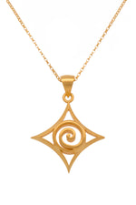 Load image into Gallery viewer, Gratitude Spiral Pendant Necklace 24K Gold Vermeil
