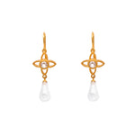 Load image into Gallery viewer, JOY FLOWER EARRINGS 15 MM WITH MATTE RAINBOW MOONSTONE DROP - Joyla Jewelry
