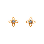 Load image into Gallery viewer, Joy Flower 15mm Post Earrings in 24K Gold Vermeil