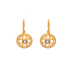 Load image into Gallery viewer, JOYFUL CIRCLE EARRINGS LABRODORITE WIRE 24K GOLD VERMEIL - Joyla Jewelry