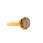 Load image into Gallery viewer, JOY BASIC RING LABRADORITE 24K GOLD VERMEIL - Joyla Jewelry
