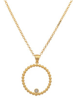 Load image into Gallery viewer, Karma Ball Hoop Pendant Necklace and Wire Earrings 24K Gold Vermeil
