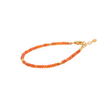 Load image into Gallery viewer, Single Color Gemstone 3mm Necklace or Bracelet - gold ball bead and spacer 24K Fair Trade Gold Vermeil
