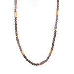 Load image into Gallery viewer, Smoky Quartz 3mm Necklace 24K Fair Trade Gold Vermeil