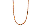 Load image into Gallery viewer, Peach Moonstone, Smoky Quartz, and Natural Pearl 3mm Necklace 24K Fair Trade Gold Vermeil
