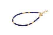 Lapis 3mm Jewelry with 24K Fair Trade Gold Vermeil Bracelet