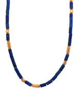 Load image into Gallery viewer, Lapis 3mm Jewelry with 24K Fair Trade Gold Vermeil