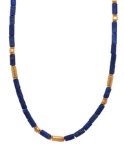 Lapis 3mm Jewelry with 24K Fair Trade Gold Vermeil Necklace