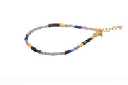 Labradorite, Lapis, Aquamarine, and Jasper 3mm Jewelry Set in 24K Fair Trade Gold Vermeil Bracelet