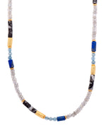 Load image into Gallery viewer, Labradorite, Lapis, Aquamarine, and Jasper 3mm Jewelry Set in 24K Fair Trade Gold Vermeil