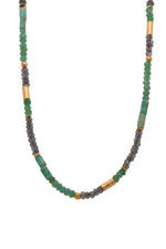 Load image into Gallery viewer, Chrysoprase and Labradorite 3mm Necklace and Bracelet Fair Trade 24K Gold Vermeil Collection
