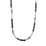 Load image into Gallery viewer, Dumortierite, London Blue Topaz, Aquamarine 3mm Bracelet and Necklace 24K Fair Trade Gold Vermeil
