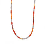 Load image into Gallery viewer, Coral, Carnelian and Garnet 3mm Necklace 24K Fair Trade Gold Vermeil