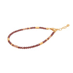 Load image into Gallery viewer, Garnet and Moonstone 3mm Jewelry Set in 24K Fair Trade Gold Vermeil
