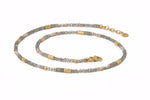 Load image into Gallery viewer, LABRADORITE &amp; GREY PEARL NECKLACE 3MM FAIR TRADE 24K GOLD VERMEIL - Joyla Jewelry