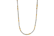 Labradorite and Grey Pearl 3mm Jewelry Set in 24K Fair Trade Gold Vermeil Necklace