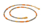Load image into Gallery viewer, LABRADORITE &amp; CARNELIAN NECKLACE 3MM FAIR TRADE 24K GOLD VERMEIL - Joyla Jewelry