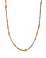 Load image into Gallery viewer, Labradorite and Carnelian 3mm Necklace and Bracelet with 24K Fair Trade Gold Vermeil