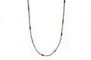 Labradorite, Ruby and Natural Pearl 3mm Necklace 24K Fair Trade Gold Vermeil