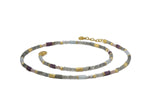 Load image into Gallery viewer, LABRADORITE, RUBY &amp; NATURAL PEARL NECKLACE 3MM FAIR TRADE 24K GOLD VERMEIL - Joyla Jewelry