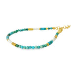 Load image into Gallery viewer, Turquoise and White Pearls Necklace and Bracelet 24K Fair Trade Gold Vermeil