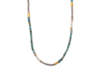 Load image into Gallery viewer, Turquoise, White Pearls , Labradorite, and Chrysocolla¬¨¬®‚Äö√Ñ‚Ä†Necklace 24K Fair Trade Gold Vermeil