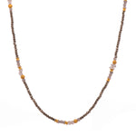 Load image into Gallery viewer, Pyrite Herkimer Crystals and Labradorite Necklace 2mm 24K Fair Trade Gold Vermeil